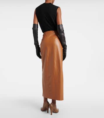 Falda envolvente Bert de piel | The Row