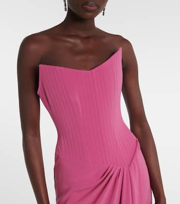 Draped crêpe corset gown | Alex Perry