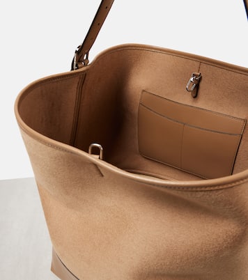 Borsa Belted in lana e pelle | Toteme