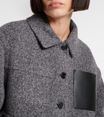 Workwear leather-trimmed wool-blend jacket | Loewe
