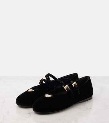 Mary-Jane-Ballerinas aus Samt | Prada