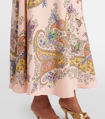Falda larga de crepé de china de seda | Etro
