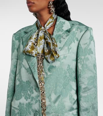 Foulard in seta con decorazioni | Dries Van Noten