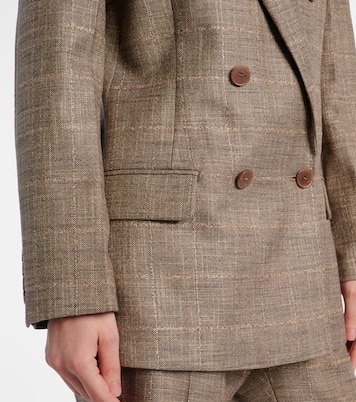 Castel checked wool-blend blazer | Joseph