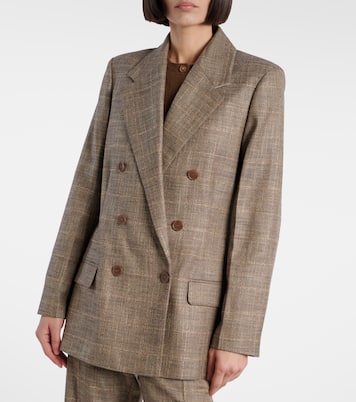 Castel checked wool-blend blazer | Joseph