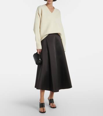 Jupe midi en satin | Róhe