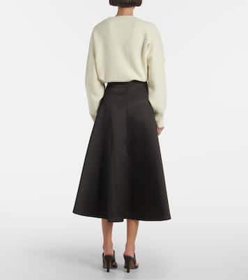Jupe midi en satin | Róhe