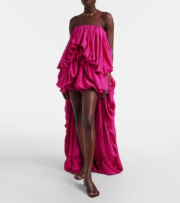 Gathered silk pongee romper | Chloé