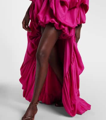 Gathered silk pongee romper | Chloé
