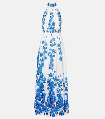 Robe longue Orchid Blues à fleurs | Rebecca Vallance