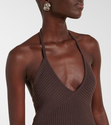 Halterneck cotton-blend top | Vince