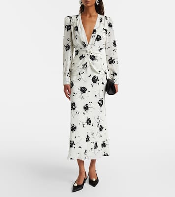 Floral silk midi dress | Alessandra Rich