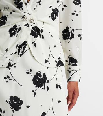 Floral silk midi dress | Alessandra Rich