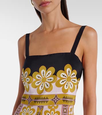 Printed silk crêpe de chine maxi dress | La DoubleJ