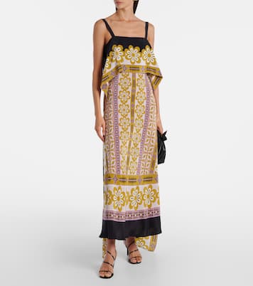 Printed silk crêpe de chine maxi dress | La DoubleJ
