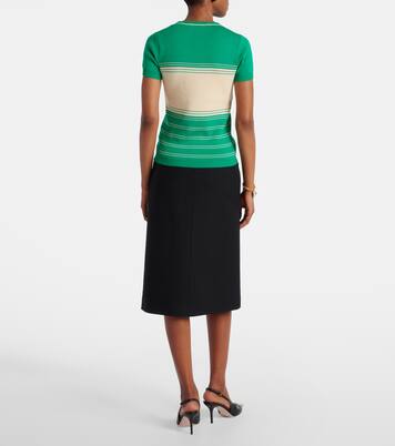 Chez Valentino striped cotton top | Valentino