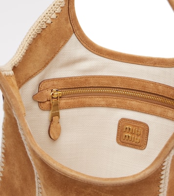 Ivy Medium suede tote bag | Miu Miu