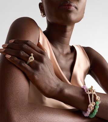 Bague Chakra en or 18 ct, émeraudes et diamants | Ananya