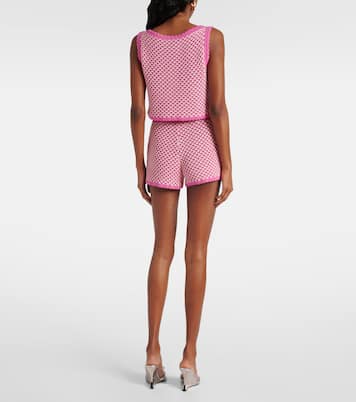 Shorts de croché en mezcla de algodón | Versace