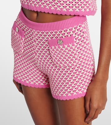 Shorts de croché en mezcla de algodón | Versace