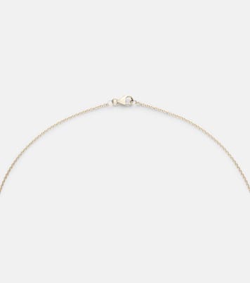 9kt gold locket necklace with diamonds | Persée