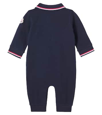 Baby cotton-blend piqué onesie | Moncler Enfant
