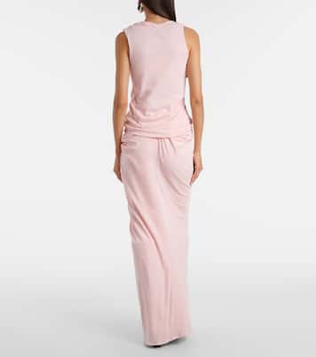Asymmetric cotton-blend jersey top | Entire Studios
