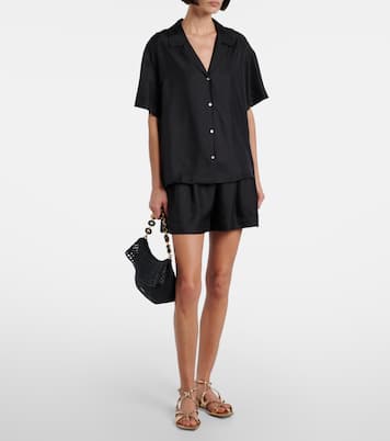 Zurich silk twill shorts | Asceno