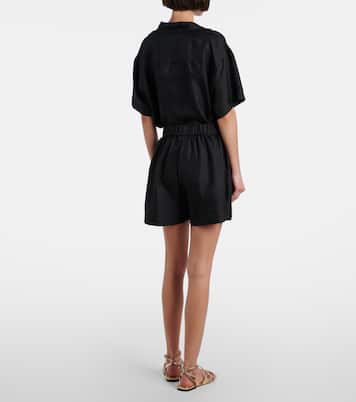 Zurich silk twill shorts | Asceno