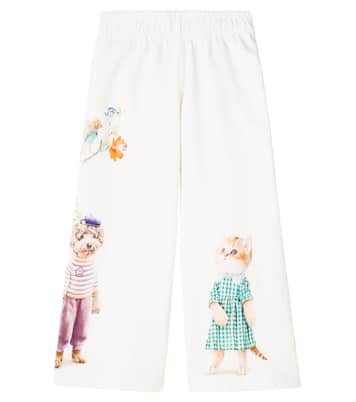 Aurita printed cotton jersey sweatpants | Molo