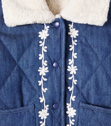 New Anna cotton denim quilted jacket | C'era Una Volta