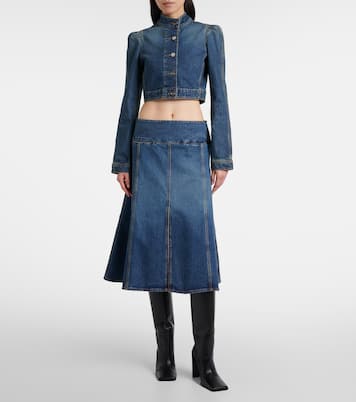 Denim midi skirt | Alaïa