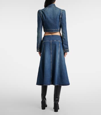 Denim midi skirt | Alaïa