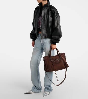 Le City 미디엄 스웨이드 토트 백 | Balenciaga