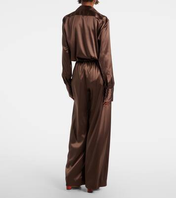 Mid-rise silk-blend straight pants | Dries Van Noten