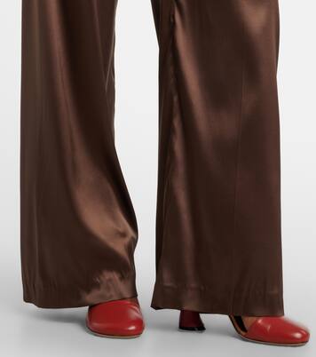 Mid-rise silk-blend straight pants | Dries Van Noten