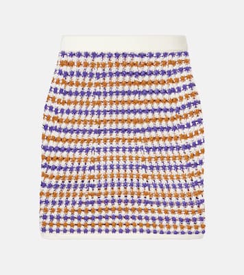 Design open-knit cotton-blend miniskirt | Eres
