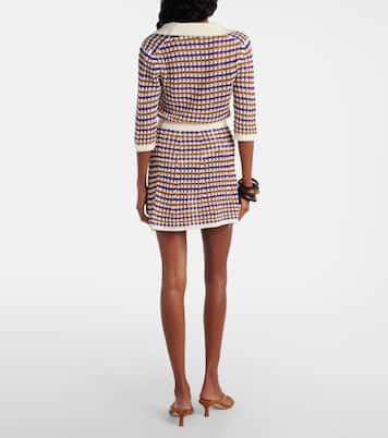 Design open-knit cotton-blend miniskirt | Eres
