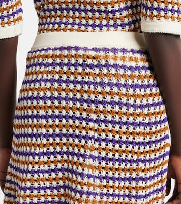 Design open-knit cotton-blend miniskirt | Eres