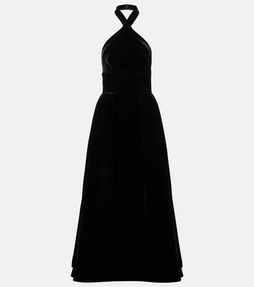 Halterneck velvet gown | Elie Saab