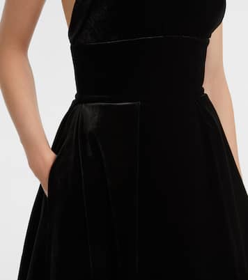 Halterneck velvet gown | Elie Saab