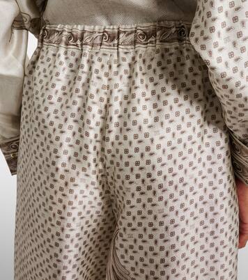 Rive printed silk satin wide-leg pants | Max Mara
