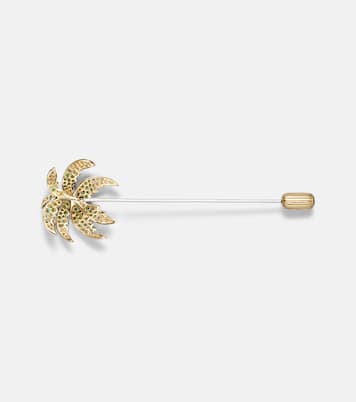 Palmier 9kt gold brooch with tsavorites and diamonds | Yvonne Léon