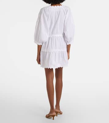 Embroidered cotton poplin minidress | Juliet Dunn