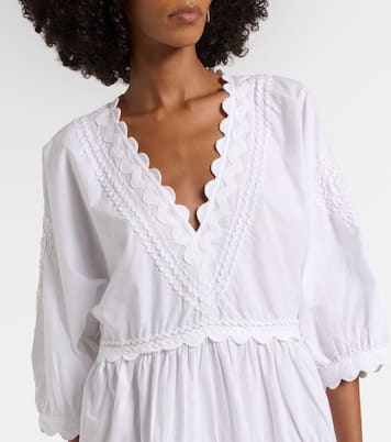 Embroidered cotton poplin minidress | Juliet Dunn