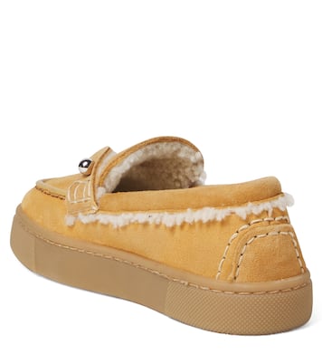 Chambelikid shearling-lined suede loafers | Christian Louboutin Kids