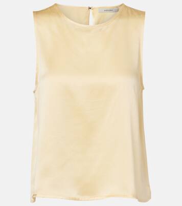 Sofia silk charmeuse tank top | Asceno