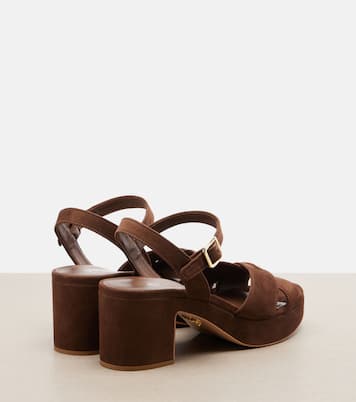 Suede platform sandals | Prada