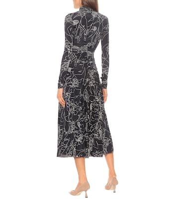 Printed stretch-jersey midi dress | Victoria Victoria Beckham