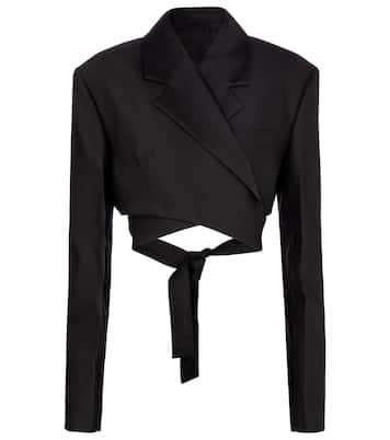 Cropped wool and silk-blend jacket | Proenza Schouler